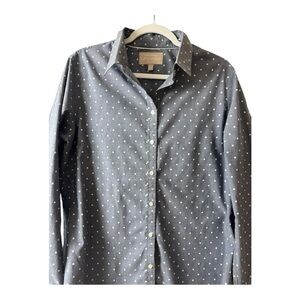 Banana Republic Soft Wash Polka Dot Button-Up Shirt – 100% Cotton – Size L C022